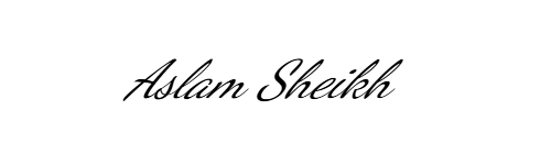 Aslam Sheikh's Signature